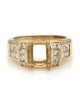 Channel Set Princess Diamond Mounting in 14k Yellow Gold